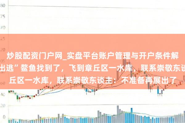 炒股配资门户网_实盘平台账户管理与开户条件解析 全网关怀的济南“出逃”鳌鱼找到了，飞到章丘区一水库，联系崇敬东谈主：不准备再展出了