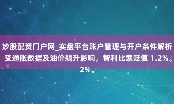 炒股配资门户网_实盘平台账户管理与开户条件解析 受通胀数据及油价飙升影响，智利比索贬值 1.2%。
